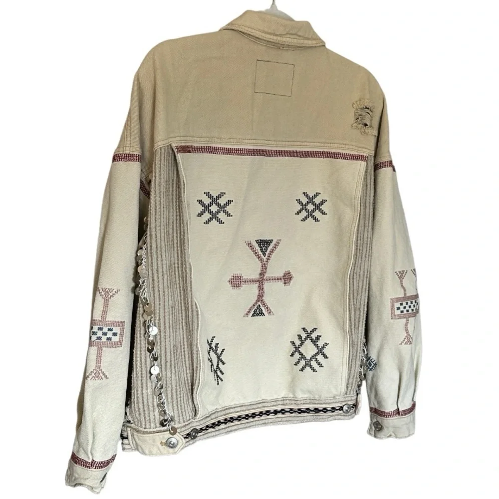 Free People‎ Embroidered Denim Jacket - Picture 5 of 8